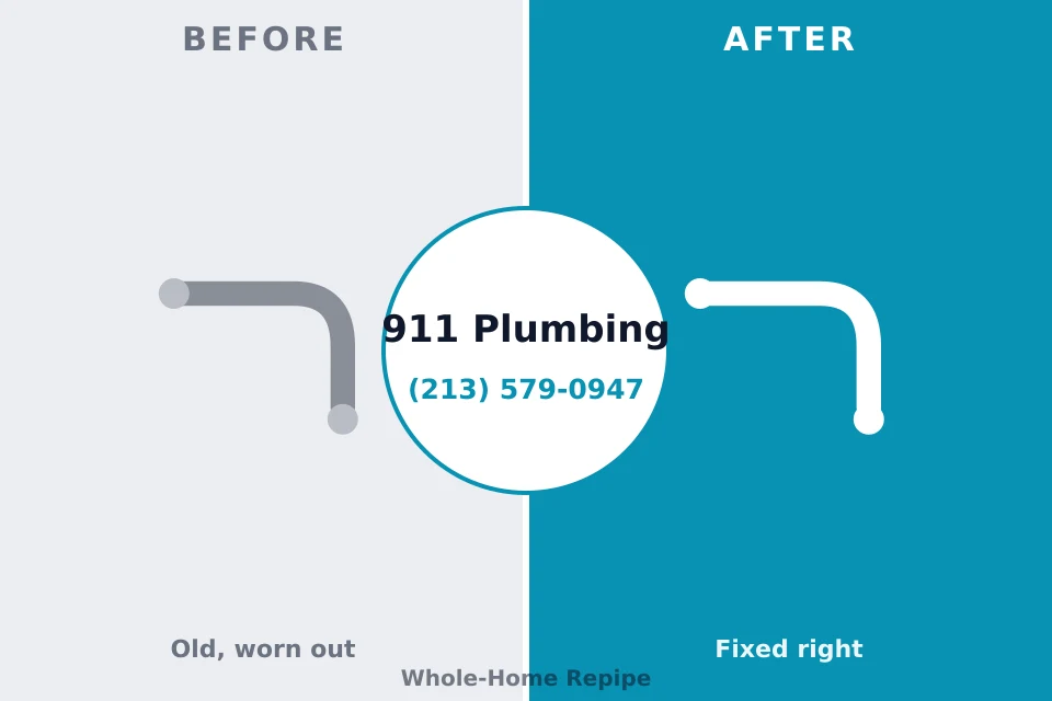 Before and after: plumbing company West Richland, WA